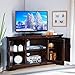 Leick Home SINCE 1916 Riley Holliday Corner TV Stand with Storage, 46-Inch, Chocolate
