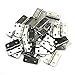Silver Tone Mini Box Hinges 50 Sets and 200 Replacement Screws for Wood Jewelry Box