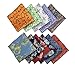 MENDENG Mens Assorted Cotton Polka Dots Pocket Square Handkerchief Set of 11