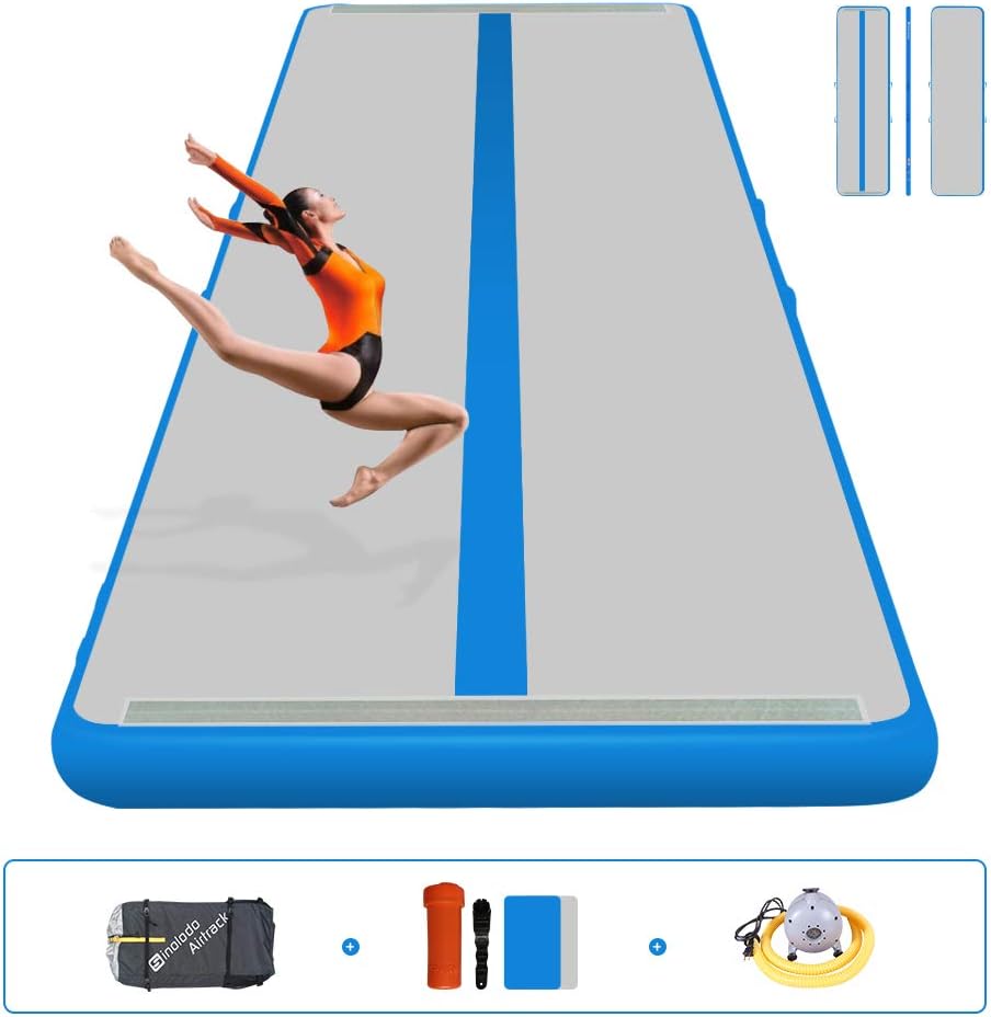 Sinolodo Gym Mats Tumbling Track - for Cheerleading, Gymnastics Training, Beach, on Water, Home use Length