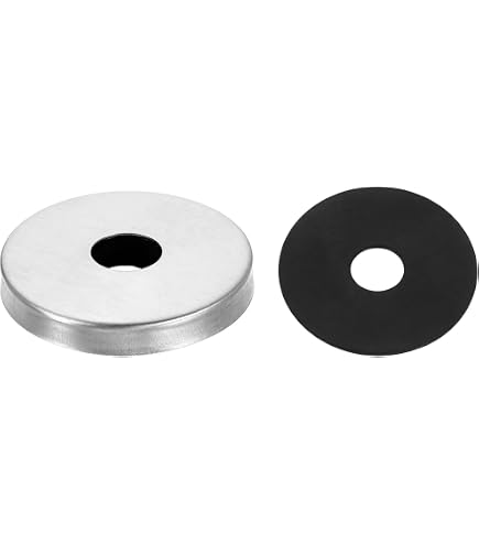 Uxcell Faucet Base Ring – 2.13" OD X 1.26" ID Stainless Steel Escutcheon Cover For Bathroom & Kitchen Deck-Mount Faucets (Silver)