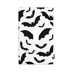 Pznen Black Bats Single Toggle Light Switch Cover