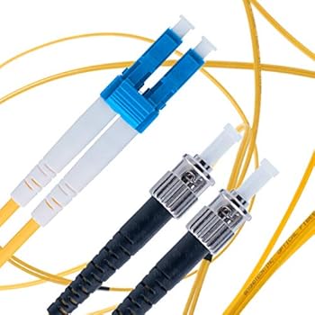LC to ST Single Mode Fiber Patch Cord (Insensitive) - Duplex - 2M - UPC/UPC - 9/125um OS2 100G - Beyondtech PureOptics Cable Series