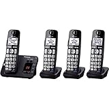 Panasonic KX-TGE234B 4-Handset Landline Telephone (Office Product)