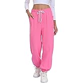 Oymyakon Women Baggy High Waist Sweatpants Comfy Workout Gym Joggers Pants Cotton Lounge Bottoms