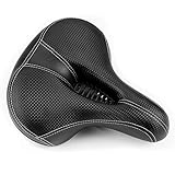 Bike Seat Cushion – Bicycle Accessories for Men and Women – Big Comfort Saddle. Universal Cycling Seats. Most Comfortable Saddle Accessory. Cushioned for Mens or Womens Spin, or Cruiser