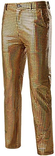 ZEROYAA Mens Night Club Metallic Gold 