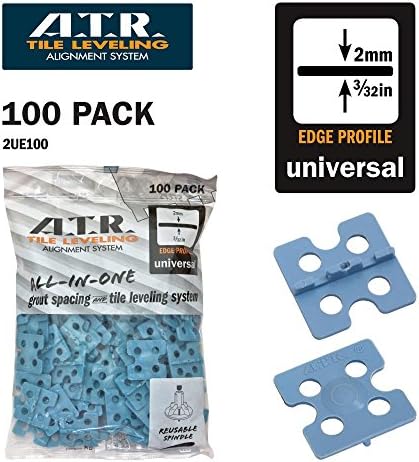 ATR Tile Leveling Alignment System 100 2mm Edge Floors &amp; Walls Spacing Plate by ATR Resolution