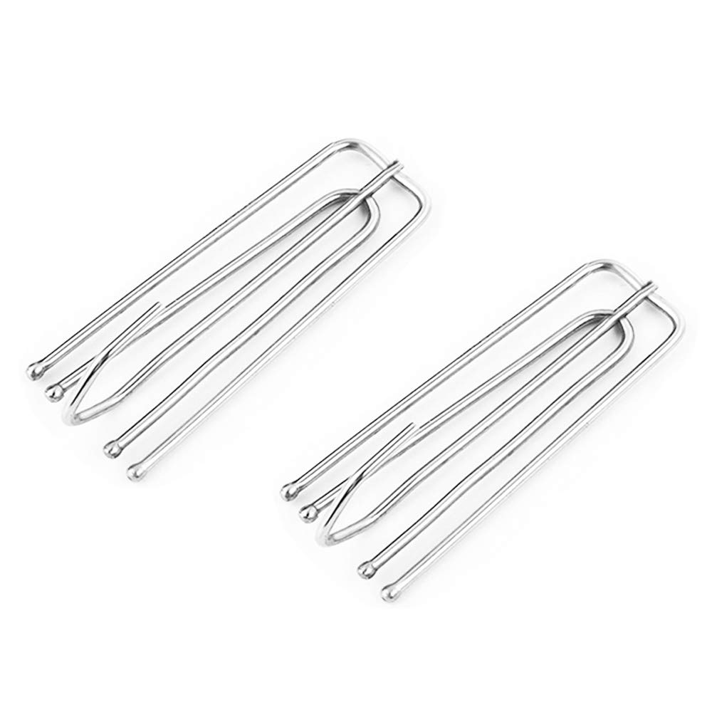 30 Pcs Stainless Steel Curtain Hooks Pinch Pleat Curtain Hook Heavy Duty Metal Curtain Deep Prong Hooks