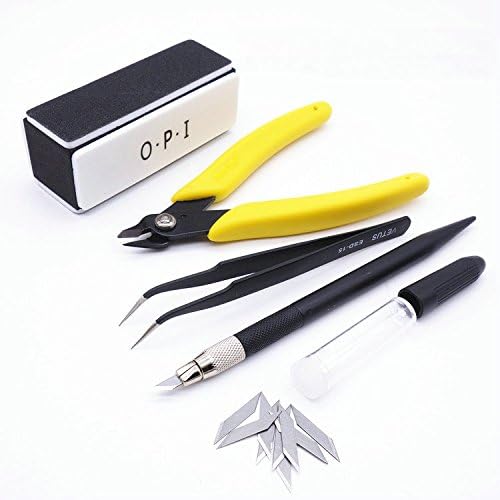 Novice Entry Gundam Military Model Making Tools Kit Toy Tweezers Cut pliers Graver Polished Assembly Tool - 4pcs/set Nine sea