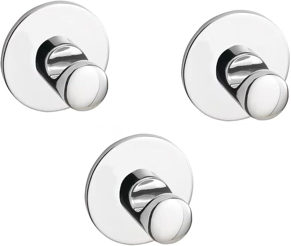 IKEA SKOGHALL Self-Adhesive Hook Chrome-Plated 3 Pack Max Load 1500g