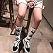 4pair-pack Marijuana Weed Leaf Printed Cotton High Socks, Mix Colors, fit for shoe size 7-11