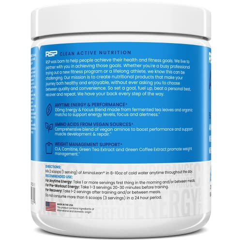 RSP NUTRITION AminoLean Pre Workout Powder, Amino Energy & Weight