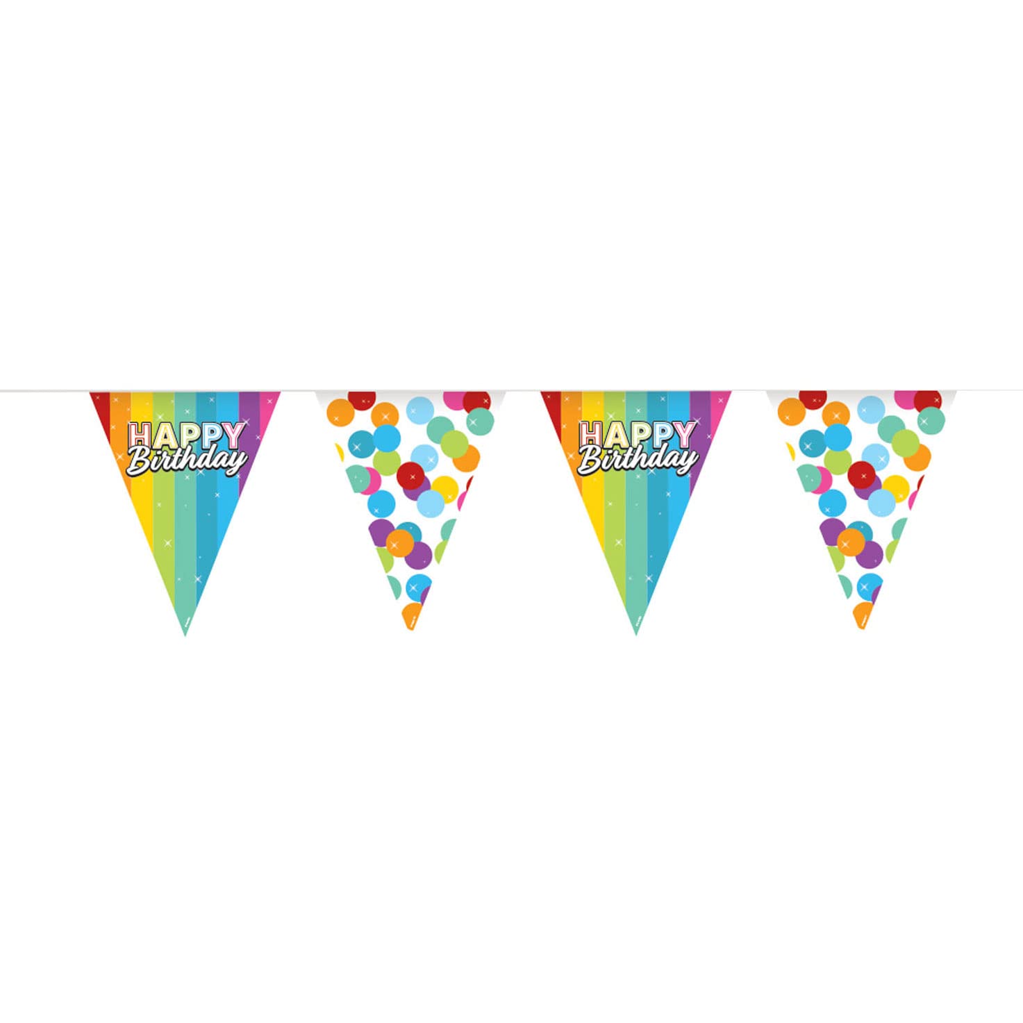Folat - Bunting Garland Rainbow Bday - 6 m