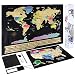 Scratch Off Map of The World - (2-in-1) World Map with Scratch Off USA Map, Gift Messaged Box + Storage Pouch with Bonus Tools - 23.4" x 16.5", Gift Box primary