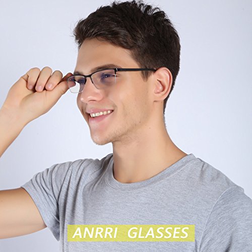 3 ANRRI+Computer+Eyestrain+Semi+Rimless+Eyeglasses