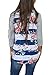 Asvivid Juniors 3 4 Half Sleeve Floral Pritned Tops Loose Striped Tunic Blouse M Multi