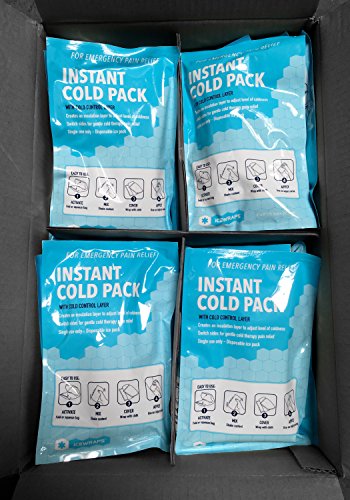 IceWraps 6” x 9” Instant Cold Breakable Ice Packs - Emergency Disposable First Aid Ice Packs (24 Pack)