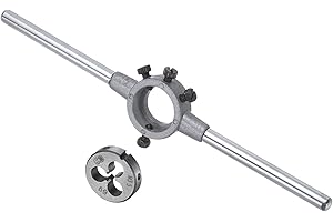 CoCud Die Stock Handle Set, M3.5x0.6 Thread Die & Fit 20mm OD / M3.5-M6 Die Wrench Tool Kit - (Applications: for Threading Re