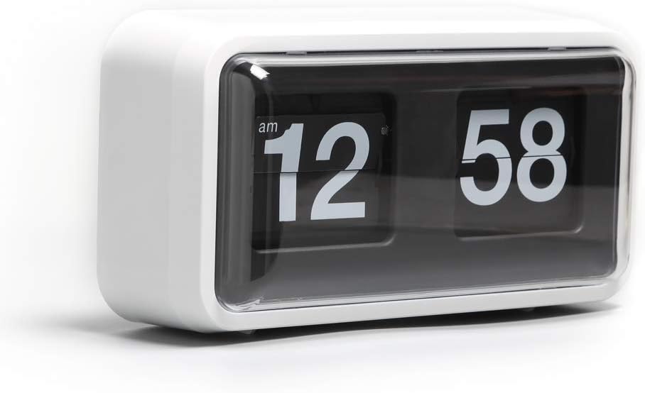 Auto Flip Clock, 10.5 X 6 X 3.2 Inches, Wall Hang/Desktop Clock, Vintage, Noiseless, Home, Bar, Moden Living Room Decor (Nice Black Cabinet)