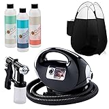Black Fascination FX Spray Tanning Kit with Tanning Solution Pack & Black Tent