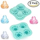 （Set of 2）Novelty Octopus Ice Trays，Easy Release Ice Cube Tray, Octopus choclate mold cake mold 3D fondant mold