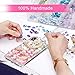 Mavis's Diary iPhone X Case, iPhone Xs Case, Full Edge Protective Plastic Case, 3D Handmade Crystal Clear Bling Pink and White Diamonds Shiny Rhinestone Double Heart Hard PC Cover for iPhone X/Xs