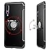 Orzero TPU + PC Hybrid Dual Layer Case Compatible for Huawei P20 Pro Full Body Heavy Duty Protection Absorption Anti-Scratch Durable Cover 360 Rotating Metal Ring (Adsorbed Iron Plate) -Navy