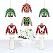 Big Dot of Happiness Ugly Sweater - Sweater Decorations DIY Holiday and Christmas Party Essentials - Set of 20