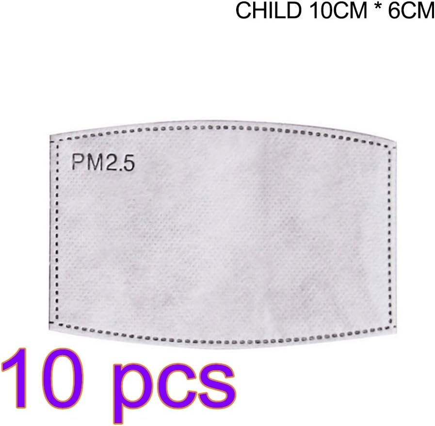 FUZHEN PM2.5 Mask Filter Cartridge,Outdoor Anti Fog Dust Mask,Active Carbon Filter Mask 5 Layers of Protection for Dust,Fog,Haze,Vehicle Exhaust (Kids Size)