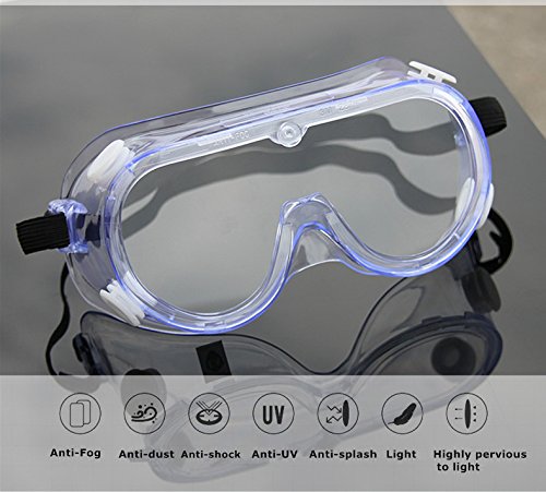 Carejoy Anti-Impact and Anti chemical splash Goggle,Safety Goggle Over Glasses with Anti-Fog Lens,Chemical Splash Goggle