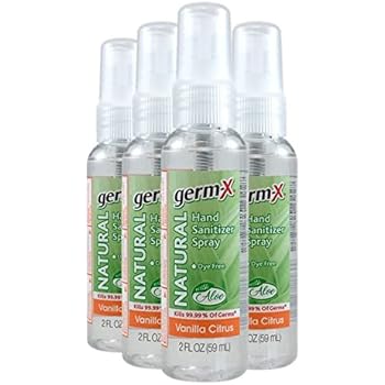 Amazon.com: Germ-X Natural Hand Sanitizer Spray, Vanilla