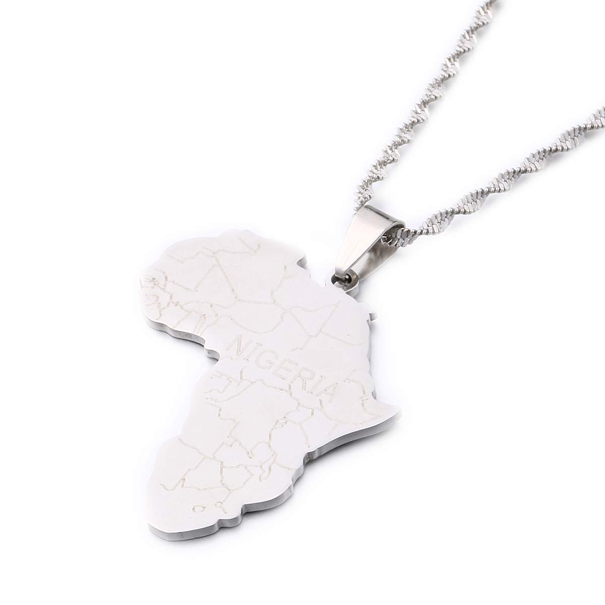 CB Gold JewelryAfrica Map With NIGERIA Pendant Necklaces Gold Color Jewelry For Women Men African Maps Jewellery