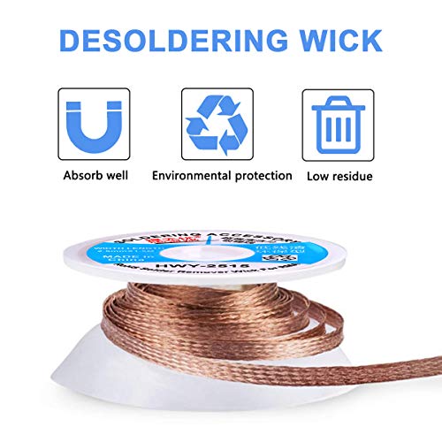 image for Crazepony Desoldering Pump, Desoldering Wick, Micro Shear Wire Cutter 