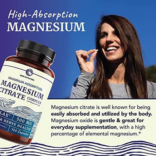 Magnesium Citrate Complex 500 MG High Absorption Formula Calm