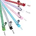 EXPAWLORER Wave Point Adjustable Cat Collars Colorful Nylon Breakaway Safety Pet Collar with Bells Pack of 6