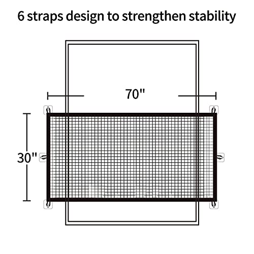 NWK 70'' X 30'' Magic Pet Gate for The House Stairs Providing a Safe