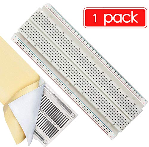Breadboards Dupont Jumper Wires Set for Raspberry Pi & Arduino + Preformed Assorted Length U Shape Solderless Cable Kit Box for prototyping Solder Circuits (830 Breadboards Set)