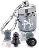 High Fidelity Ear Plugs Protection for Professional Musicians, DJ's at Concerts Noise Cancelling Earplugs for Travel, Sleeping, Swimming, Shooting, Motorcycles and Isolate Industrial Sounds (Medium)