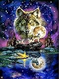 Rando DIY 5D Diamond Painting by Number Kits for Kids & Adults Beginner, Crystal Rhinestone Embroidery Paintings Pictures Cross Stitch Arts Craft Canvas Wall Decor, Full Drill, 11.8