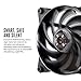 Cooler Master MasterFan Pro 120 Air Balance- 120mm Hybrid Black Case Fan, Computer Cases CPU Coolers and Radiators