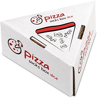 PIZZA SOCKS BOX Pepperoni 1 pair Cotton Socks Made In Europe Unisex Funny Gift!