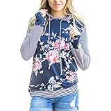 Lover-Beauty Women's Floral Print Long Sleeve Fashion Hoodie Pullover Sweatshirts