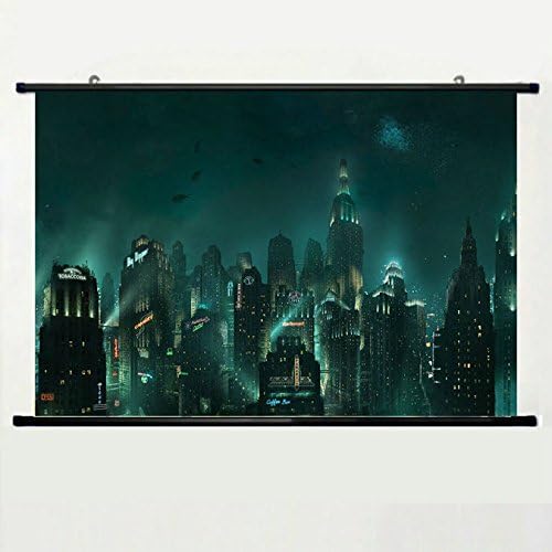 Hot Sale Home Decor Bioshock Rapture(2) Wall Scroll Poster High Quality Game Poster Fabric Painting 24 X 16 Inch (60cm X 40 cm)