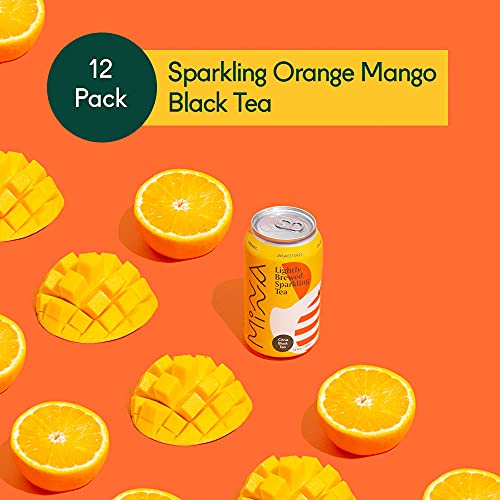 Minna Organic Sparkling Iced Tea ORANGE MANGO BLACK TEA No Sugar