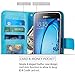 J3 Case, Express Prime Case, Amp Prime Case, LK Luxury PU Leather Wallet Case Flip Cover with Card Slots & Stand For Samsung Galaxy J3 / Express Prime / Amp Prime, SKY BLUE