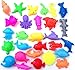 O-Toys 67pcs Bath Toys for Kids Fishing Magnetic Toys Floating Fishing Game Inflatable Swimming Pool Bathtub Toy Set Learning Education Toy Playset