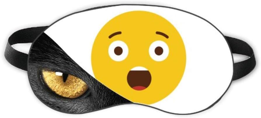 Amazon ショックの驚くべき黄色のかわいい素敵なオンラインチャット絵文字イラストパターン 休み目の遮光美容眼帯 Beauty Gift アイピロー アイマスク