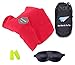 Travel Pillow - Machine Washable Scientifically Proven Super Soft Comfortable Necka & Portable for Airplane Car Train and Bus Travel Pillow (RED)