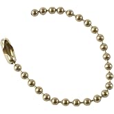 Brady 23306 4-1/2" Size Number 6 Brass Beaded Chain (Pack Of 100)